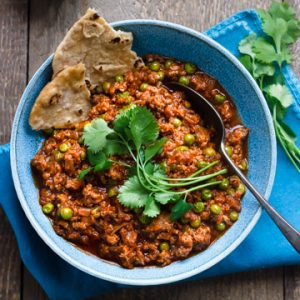 Keema curry with vegetables