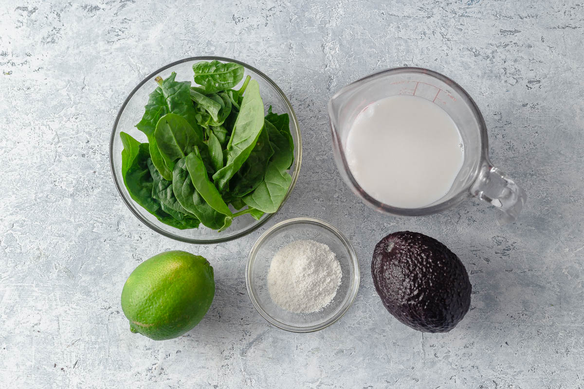 Ingredients for Keto green smoothie