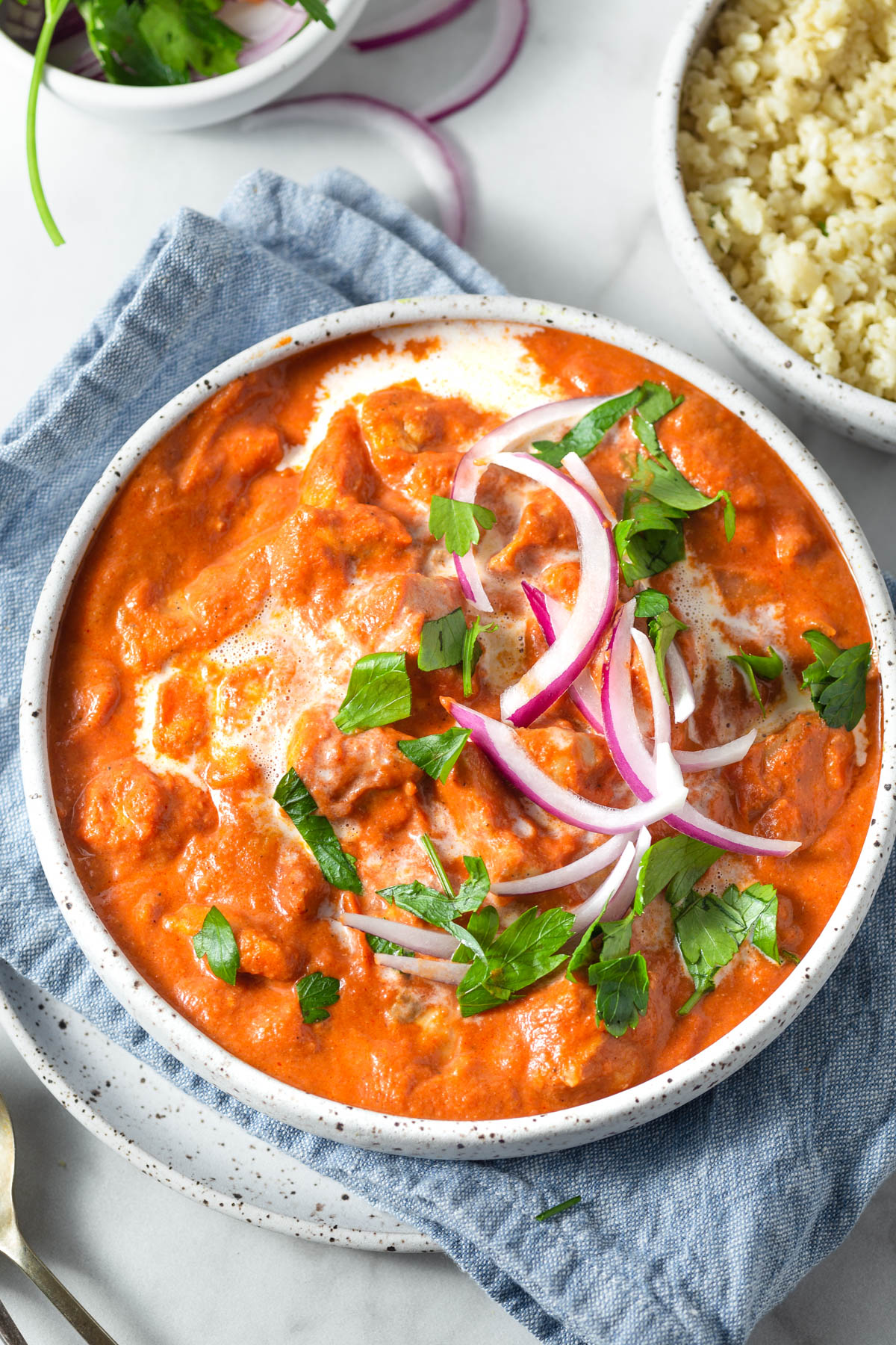Keto Butter Chicken in a bowl