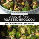 air fryer roasted broccoli pinterest image