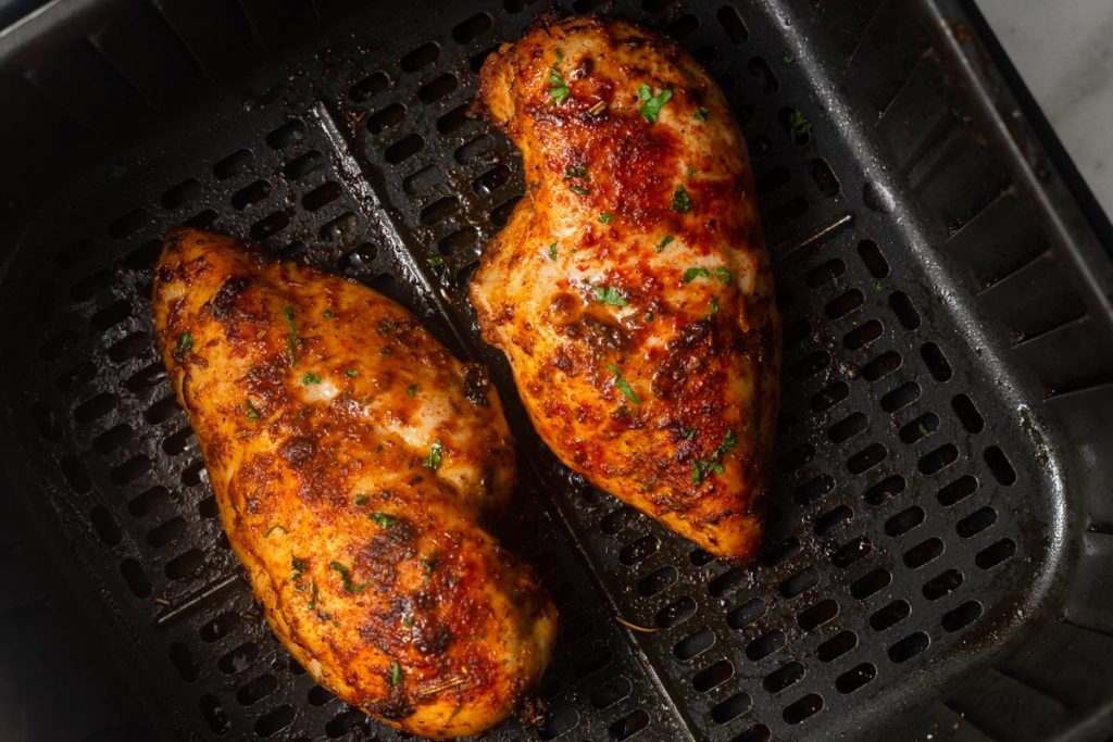 cooked chicken breast in the air fryer