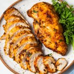 air fryer chicken breast on a plate