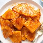 air fryer pineapple on a plate