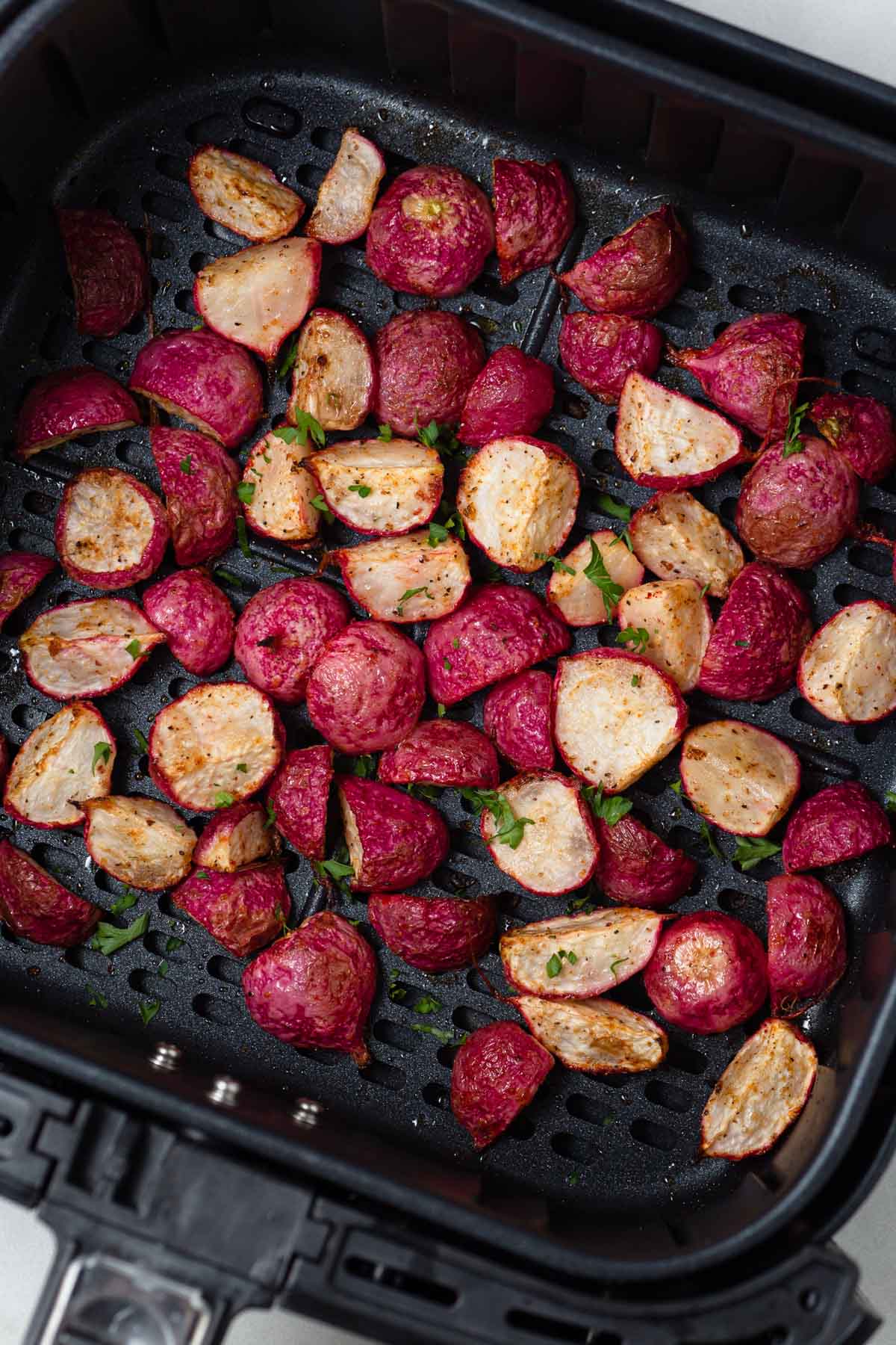 roasted radishes in the air fryer.