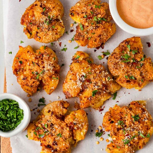 Crispy Air Fryer Smashed Potatoes