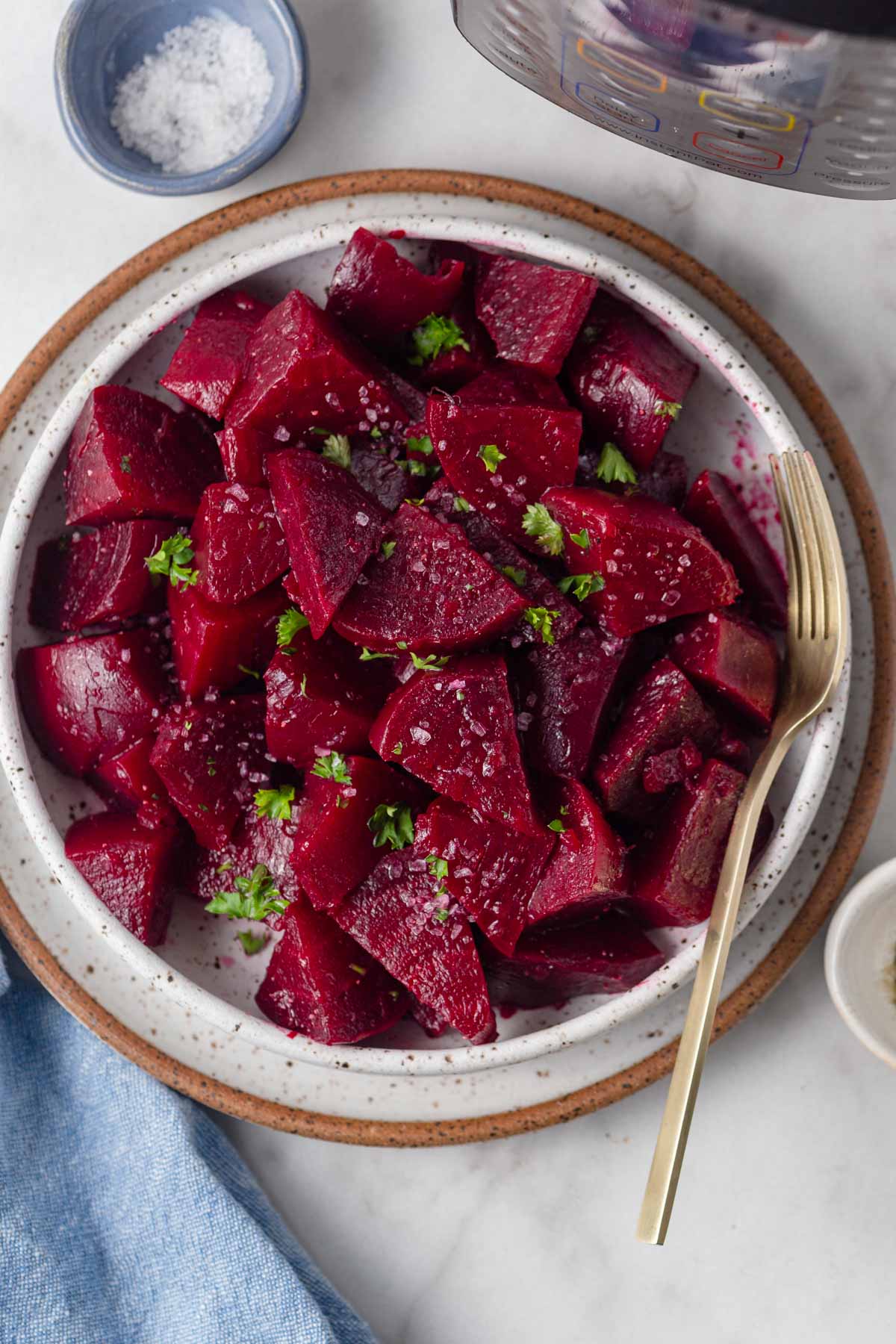 instant pot beets in a bowl.