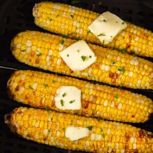 corn on the cob with butter in the air fryer.