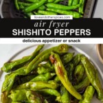 air fryer shishito peppers pinterest image.