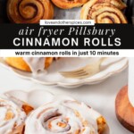 air fryer cinnamon rolls pillsbury pinterest image.
