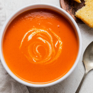 creamy tomato soup with canned tomatoes.