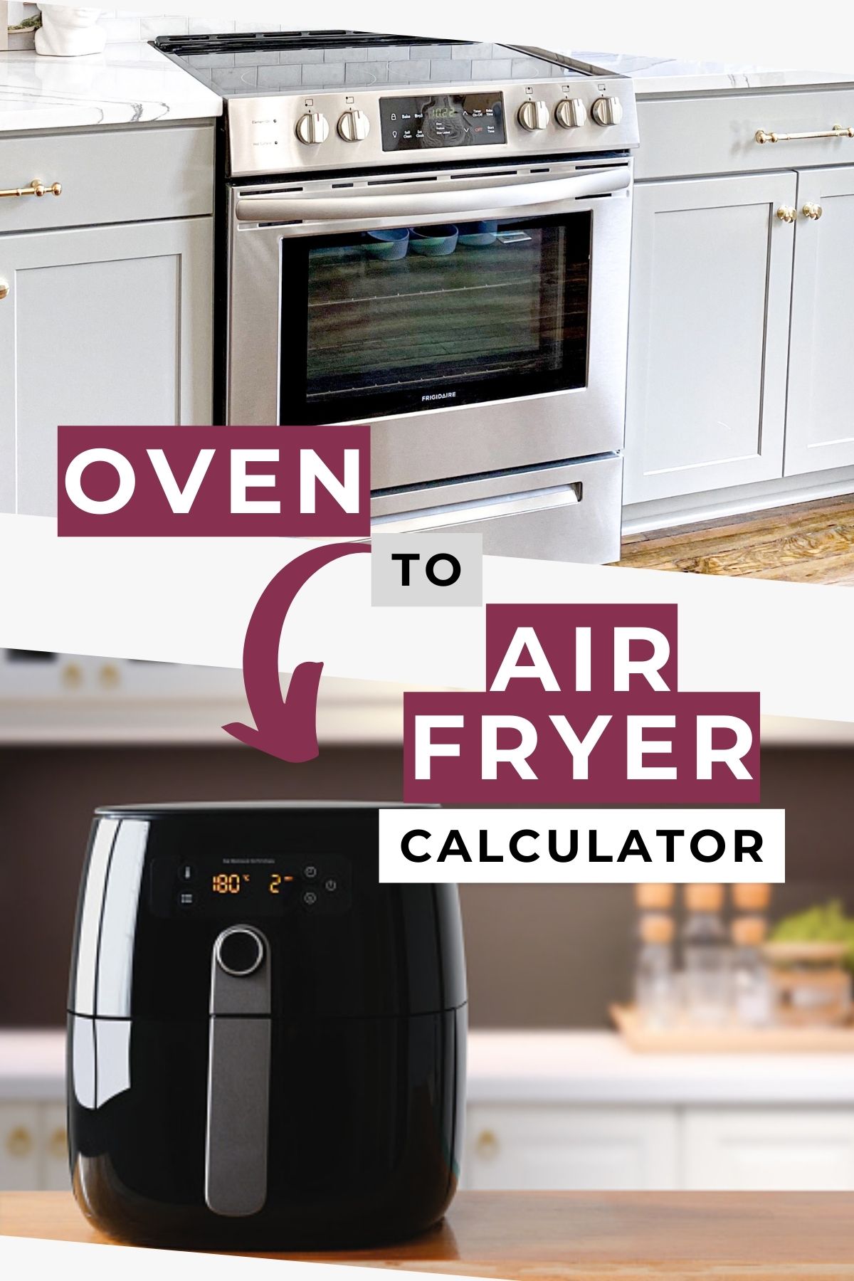 image of an oven an air fryer.