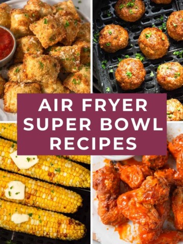 image for air fryer super bowl recipes.