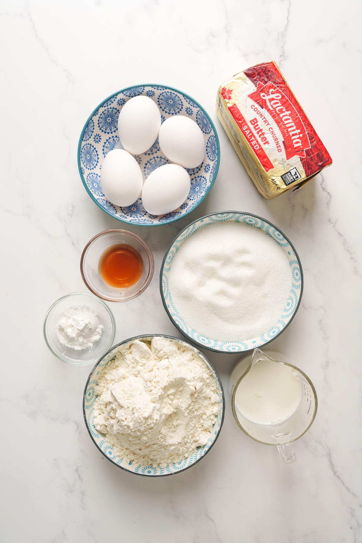 ingredients for sri lankan butter cake.