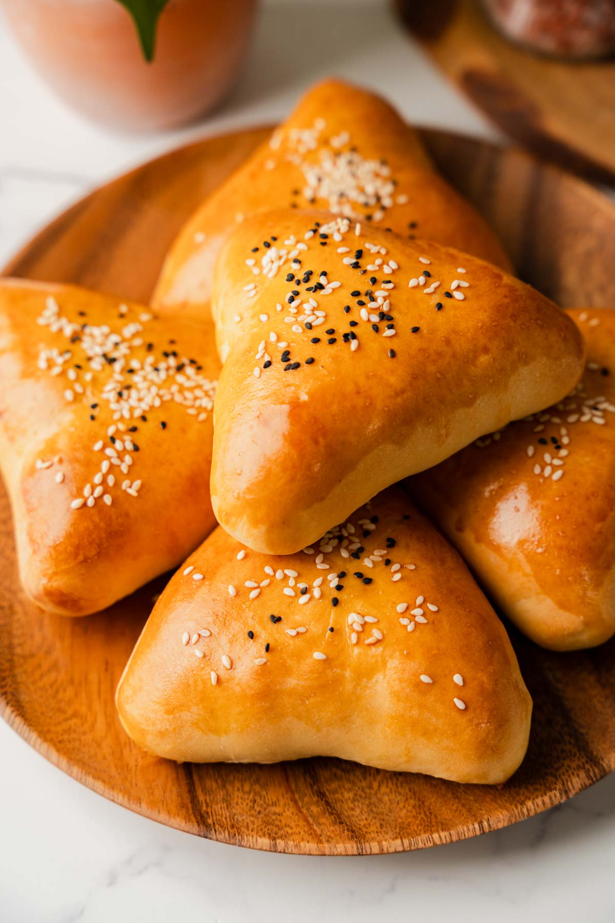 fish buns on a plate.