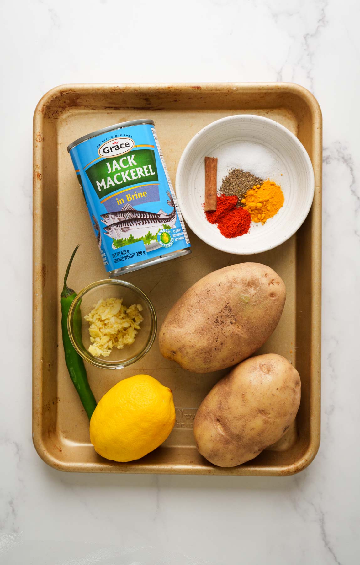 ingredients for sri lankan fish cutlets.