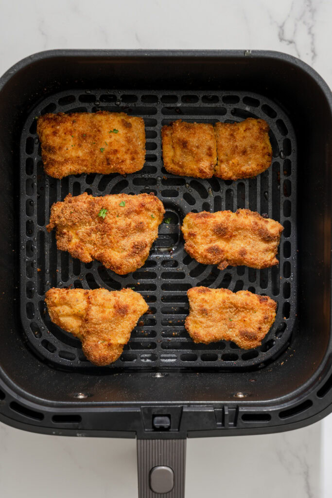 crispy fish fillets in the air fryer.