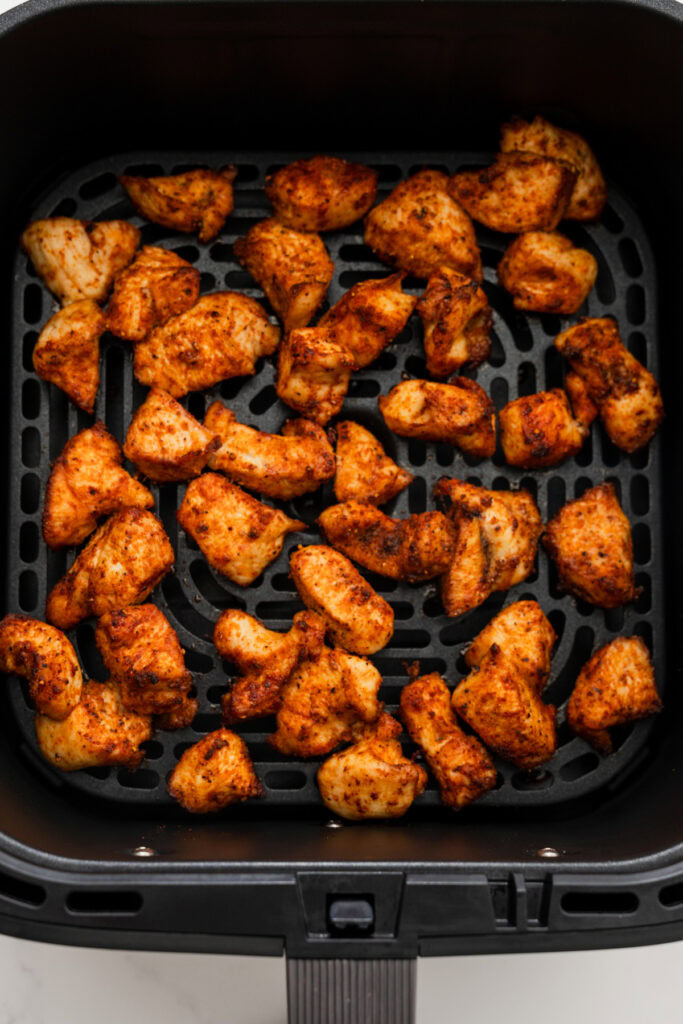 air fried chicken bites.